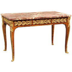 Gilt Bronze-Mounted Kingwood and Mahogany Center Table 1