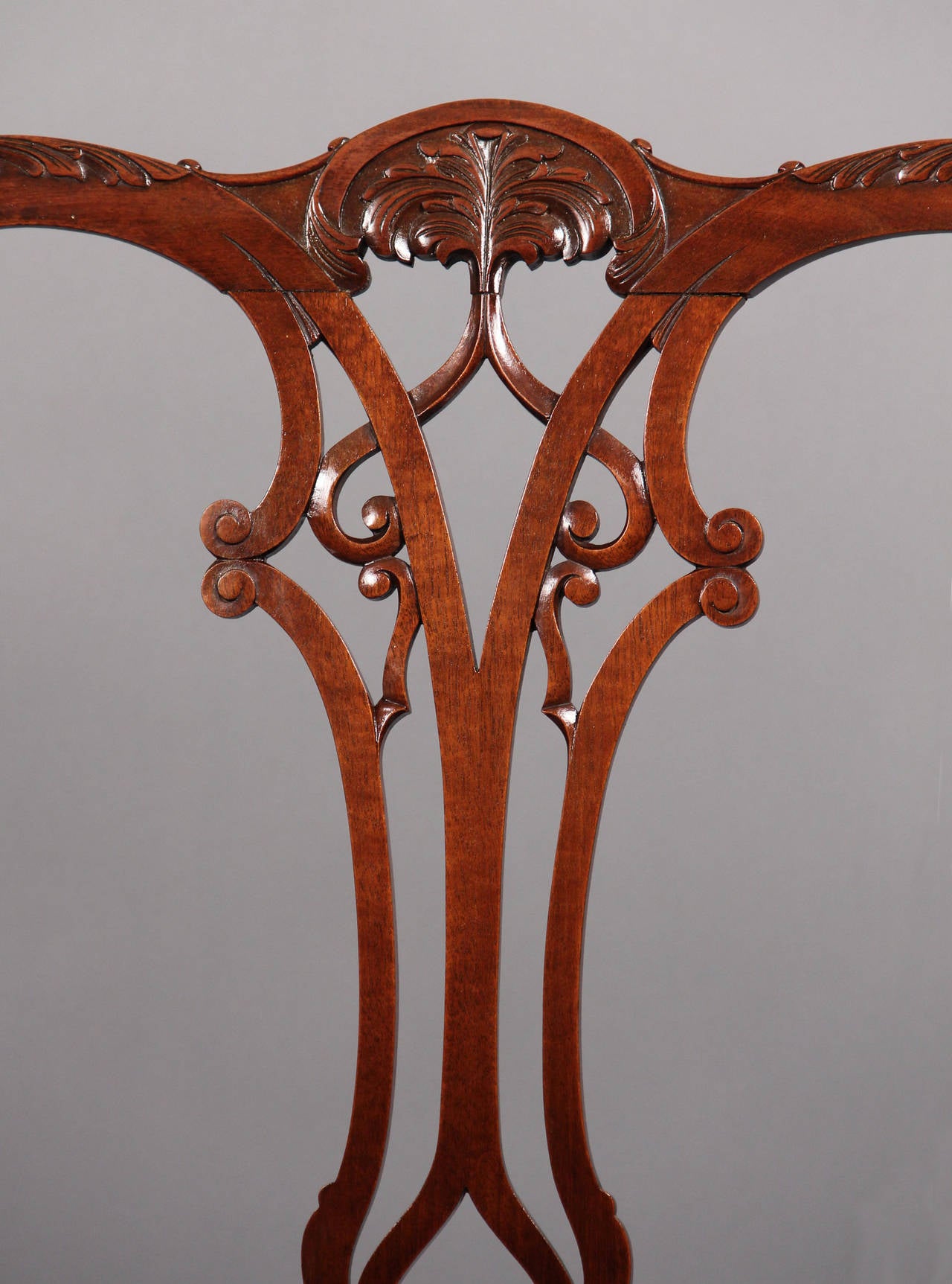 English Set of 12, Late 19th to Early 20th Century Chippendale Style Dining Chairs For Sale