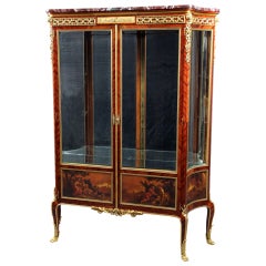 A Fine Quality Late 19th Century Vernis Martin Vitrine Attributed to Linke