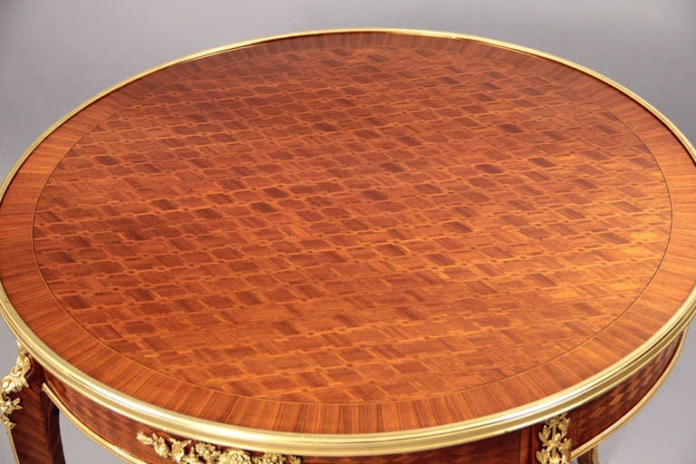 Louis XV Fine Late 19th Century Parquetry Center Table For Sale