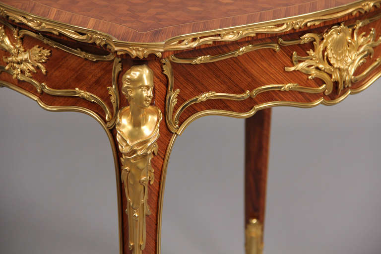 Belle Époque Gilt Bronze-Mounted Lamp Table by François Linke