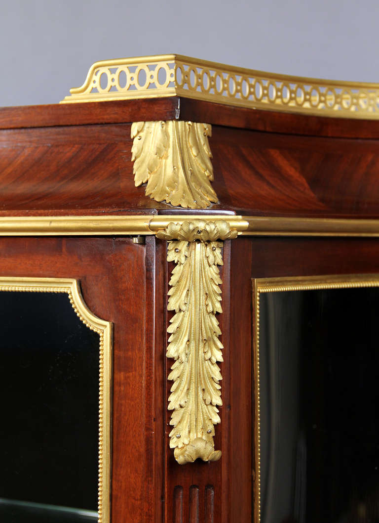 Belle Époque  A Fantastic Late 19th Century Gilt Bronze Mounted Vitrine By Victor Raulin For Sale