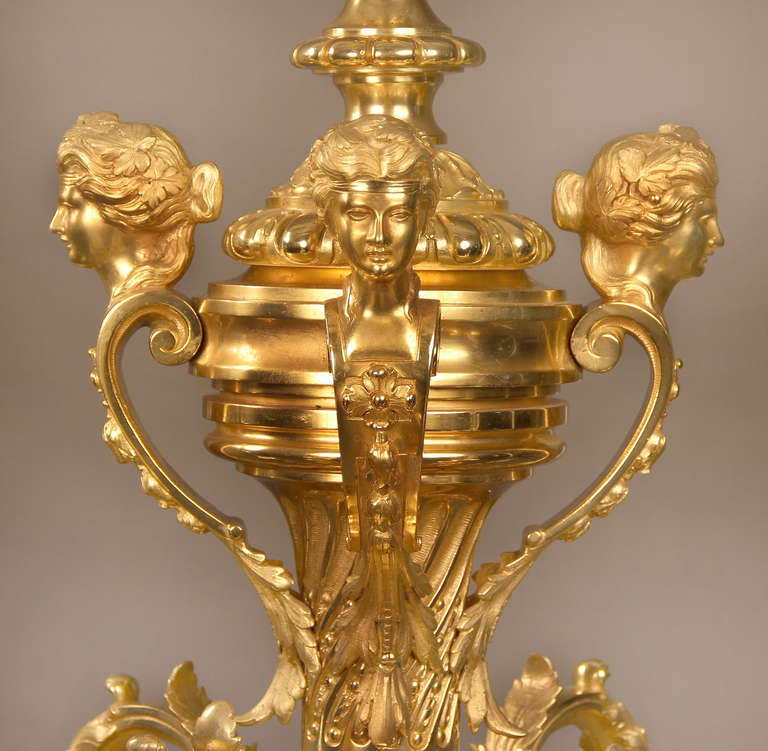 French A Palatial Late 19th Century Gilt Bronze Chandelier