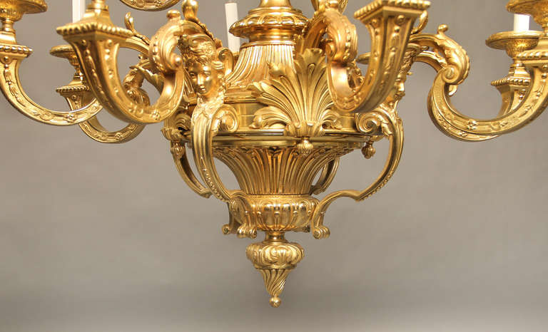 A Palatial Late 19th Century Gilt Bronze Chandelier 1