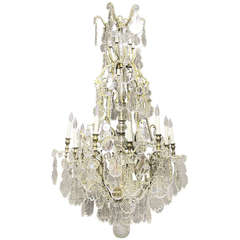 Impressive Late 19th Century Gilt Bronze and Baccarat Crystal Chandelier 9