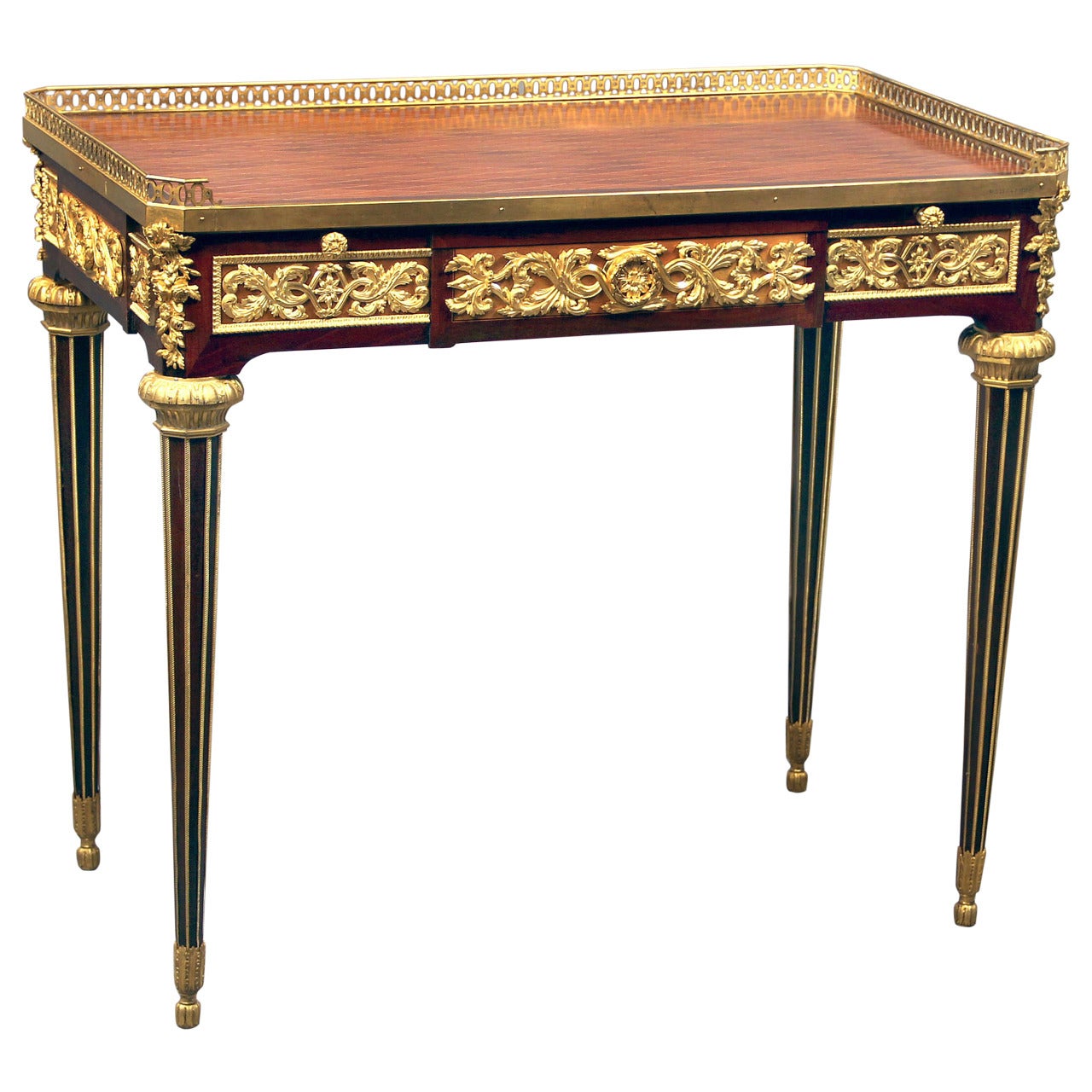 Fine Late 19th Century Gilt Bronze-Mounted Writing Table by Maison Millet
