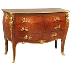 Rare Early 20th Century Gilt Bronze Mounted Commode by François Linke