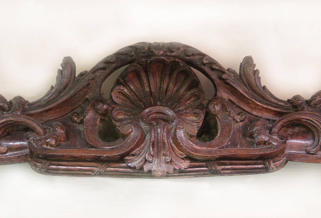 Large and Important Late 19th Century Carved Oak Console Table In Good Condition For Sale In Long Island City, NY
