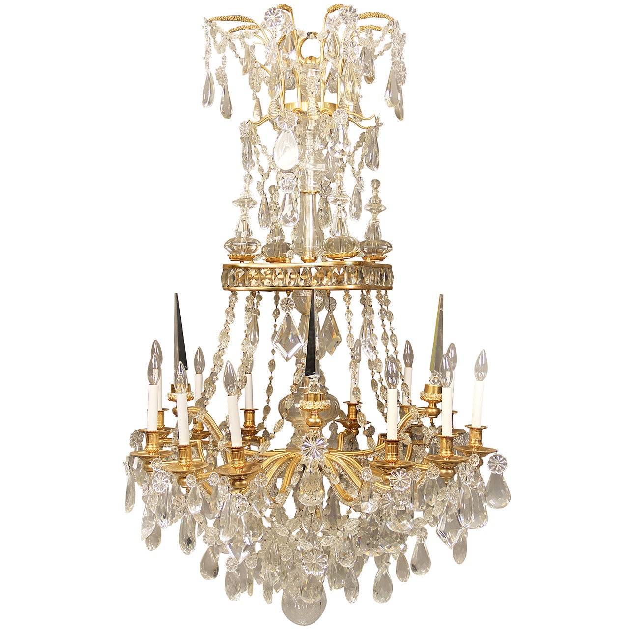 Very Fine and Special Mid-19th Century Baccarat Crystal Chandelier For Sale