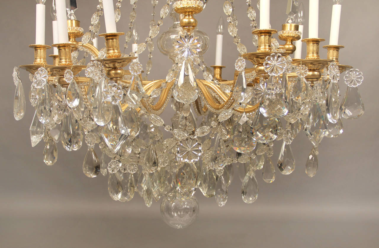 Belle Époque Very Fine and Special Mid-19th Century Baccarat Crystal Chandelier For Sale