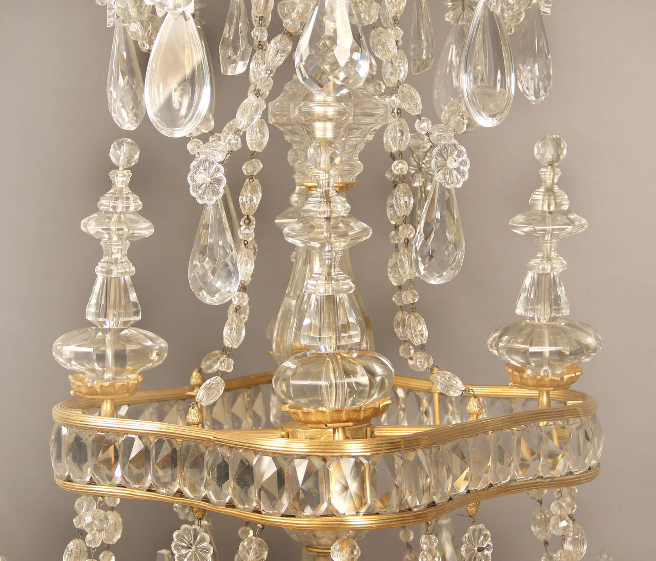Très beau lustre en cristal de Baccarat du milieu du 19e siècle Bon état - En vente à Long Island City, NY