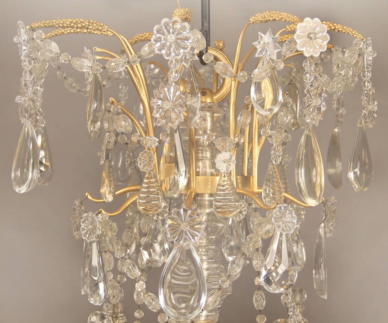 Bronze Very Fine and Special Mid-19th Century Baccarat Crystal Chandelier For Sale