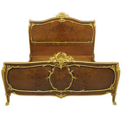 Bronze Mounted Marquetry and Parquetry King-Size Bed by François Linke