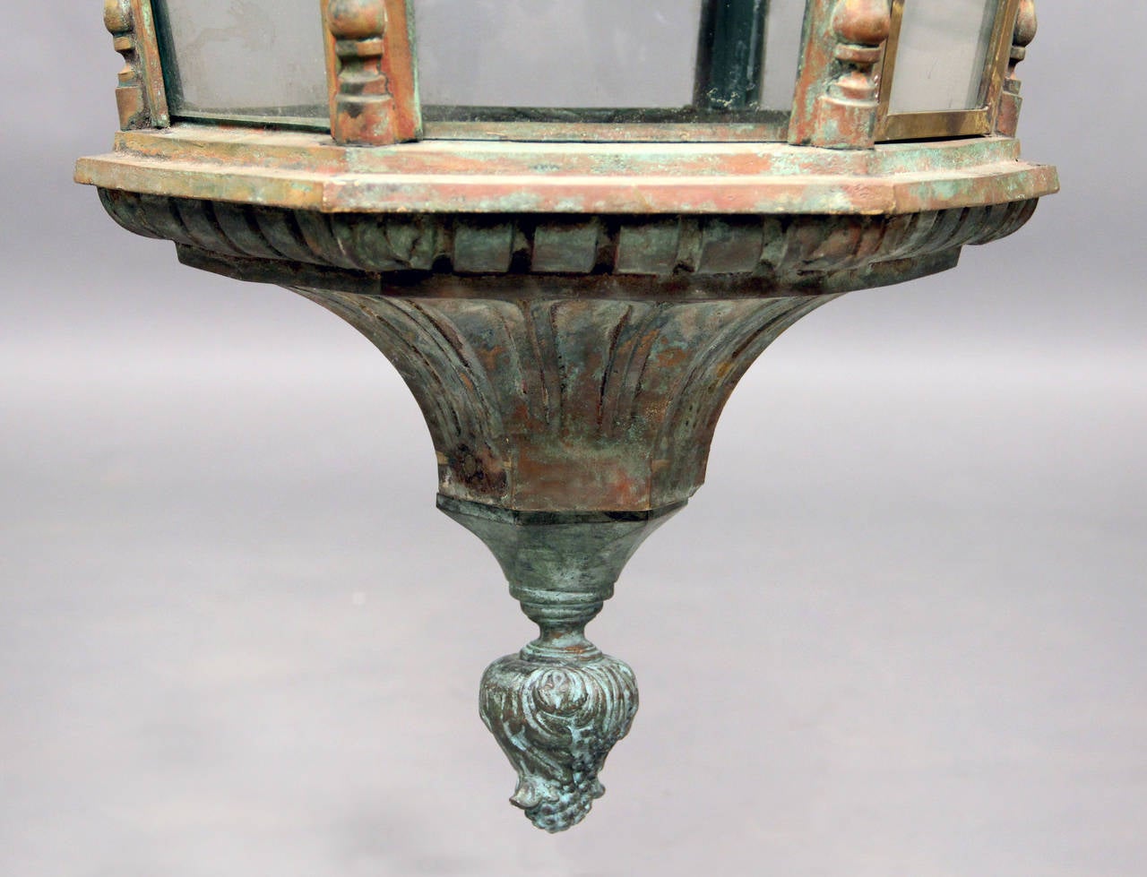 French Large Late 19th Century Bronze Six-Light Street Lantern For Sale