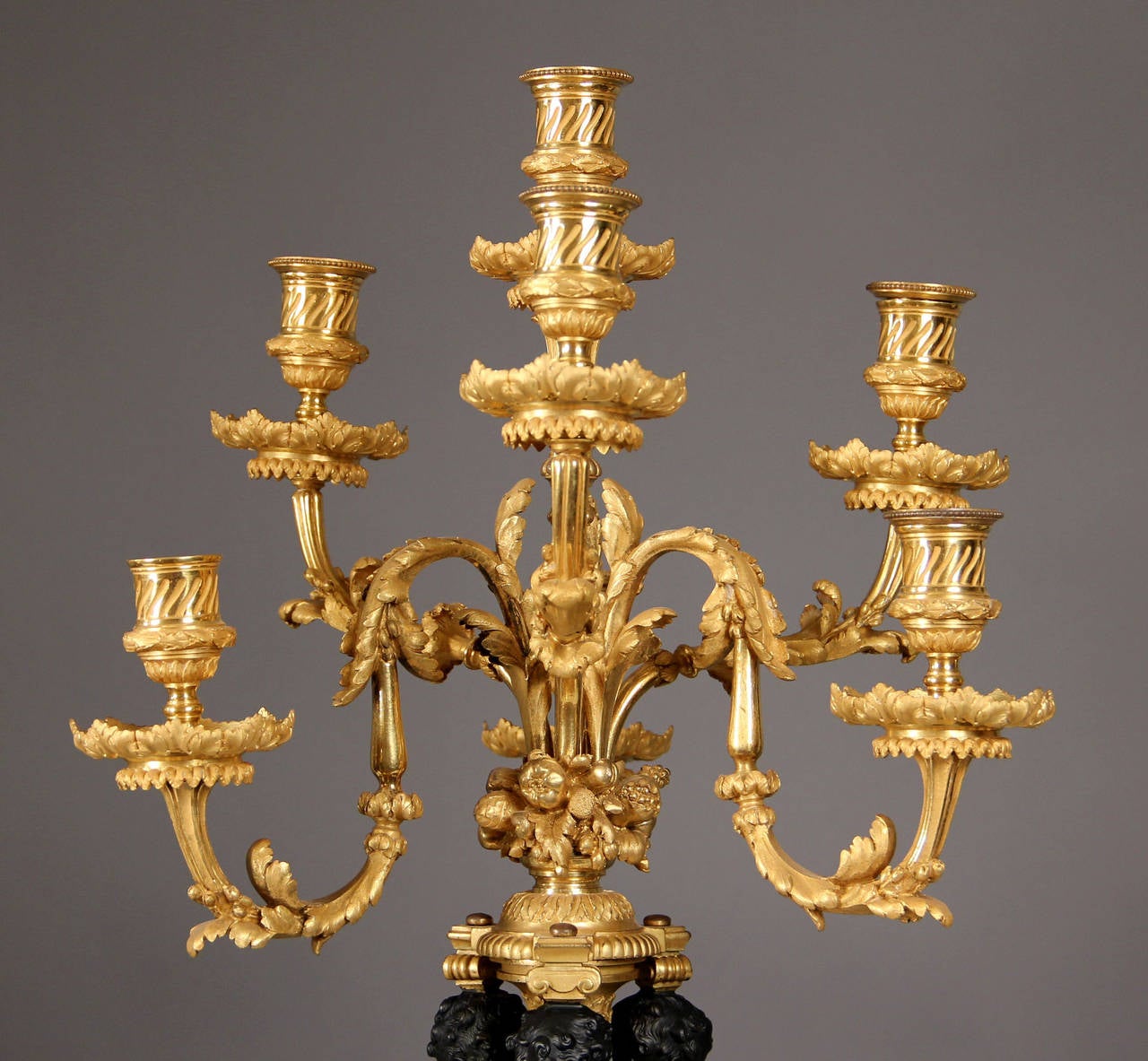 French Pair of Late 19th Century or Early 20th Century Seven-Light Candelabra For Sale