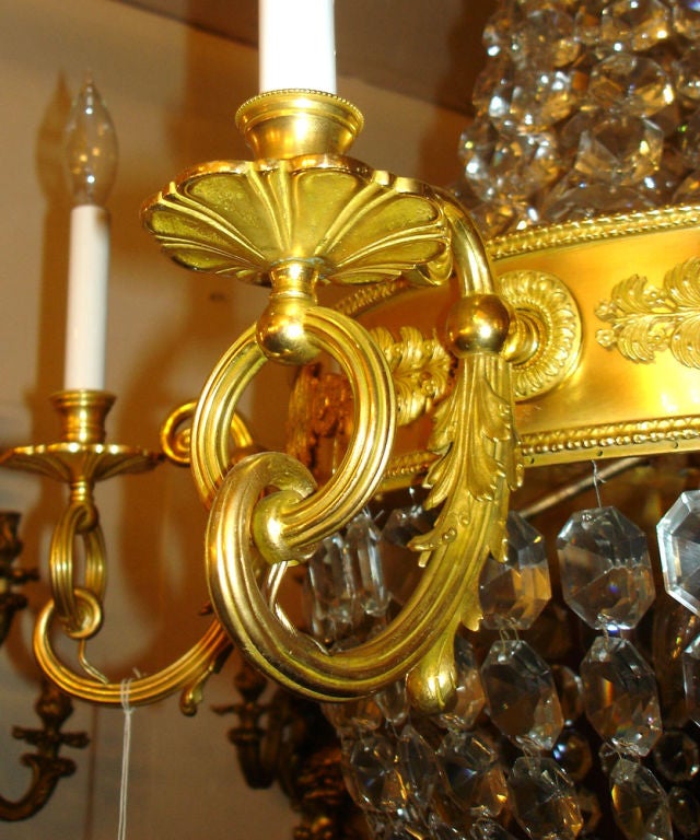 Russian Style Baccarat Crystal Chandelier In Excellent Condition In New York, NY