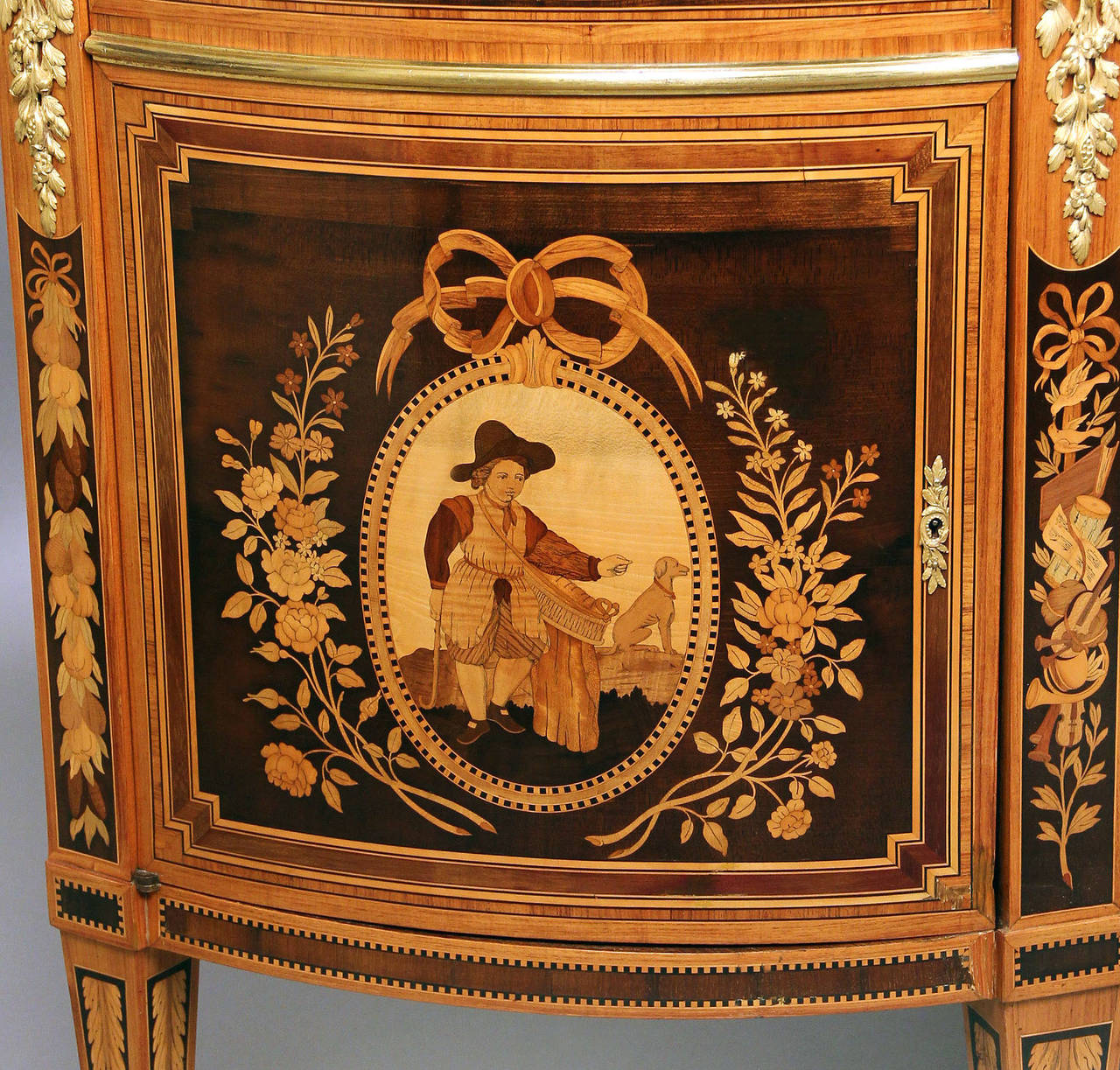 Belle Époque Unique Late 19th Century Inlaid Marquetry Commode by Paul Sormani