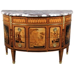 Unique Late 19th Century Inlaid Marquetry Commode by Paul Sormani