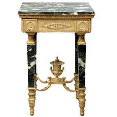 Glit Bronze and Marble Lamp Table