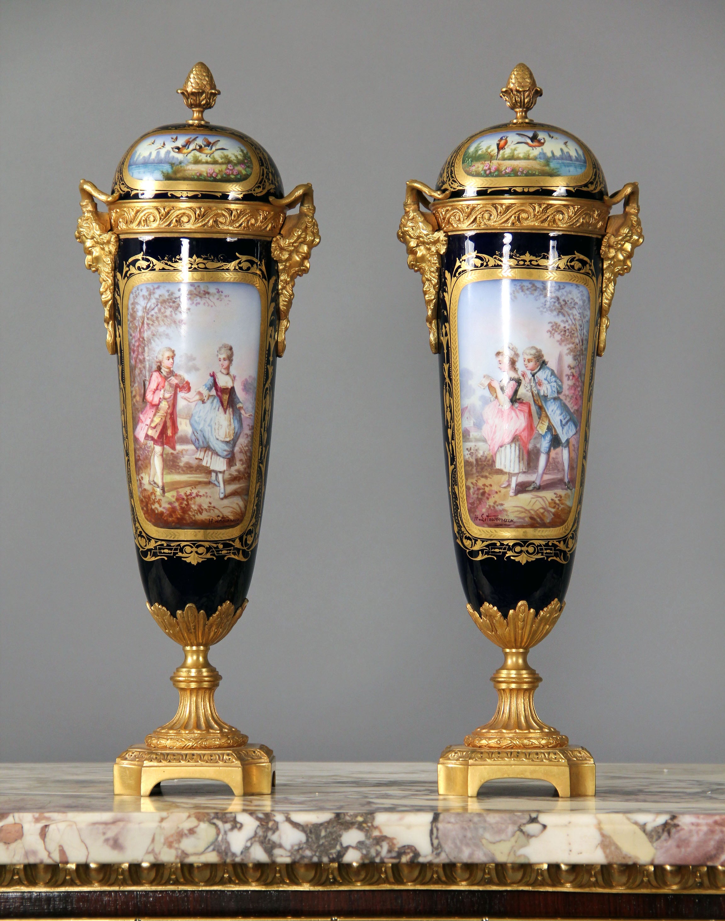 Pair of Sevres Style Vases