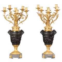A Fine Pair of 19th Century Candelabra After Claude-Michel Clodion 9