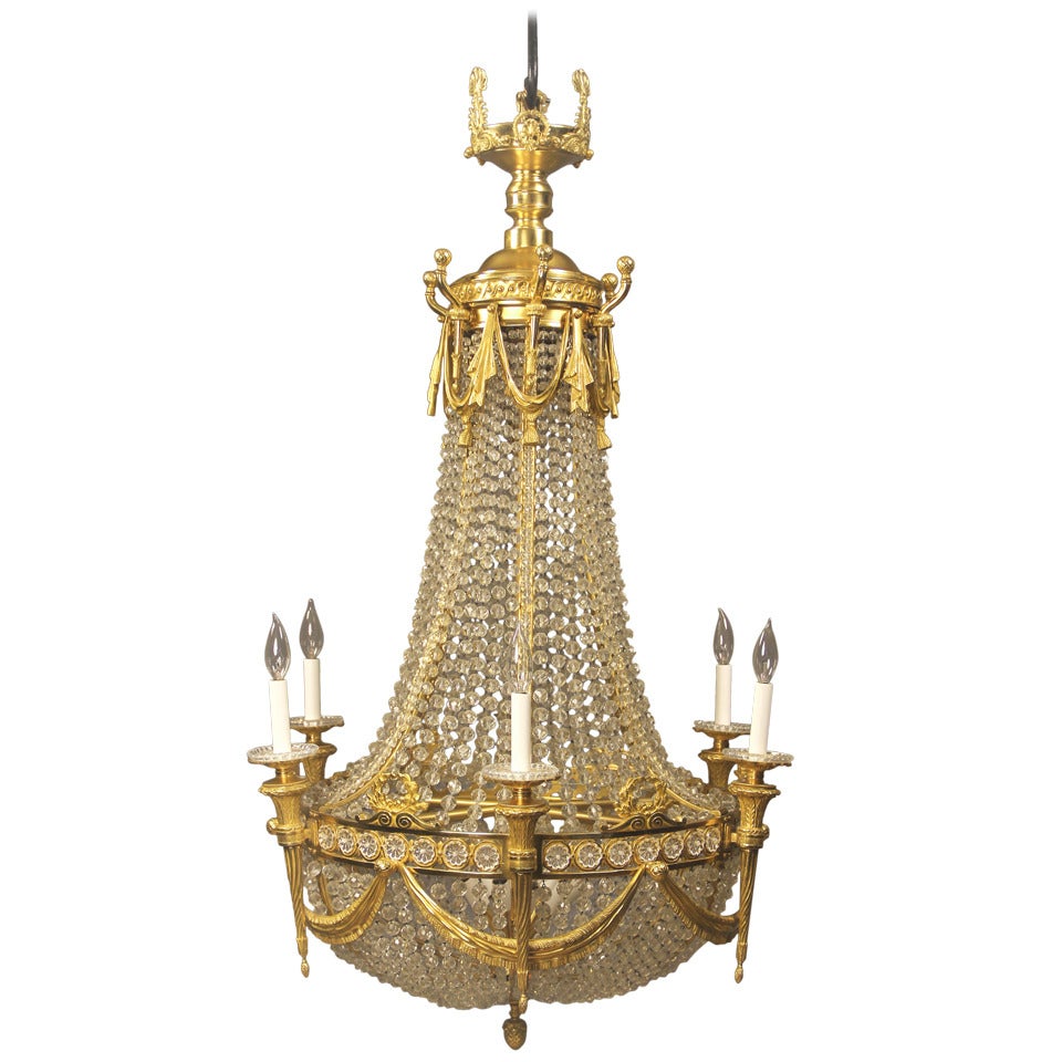 Russian Empire Style Baccarat Chandelier For Sale