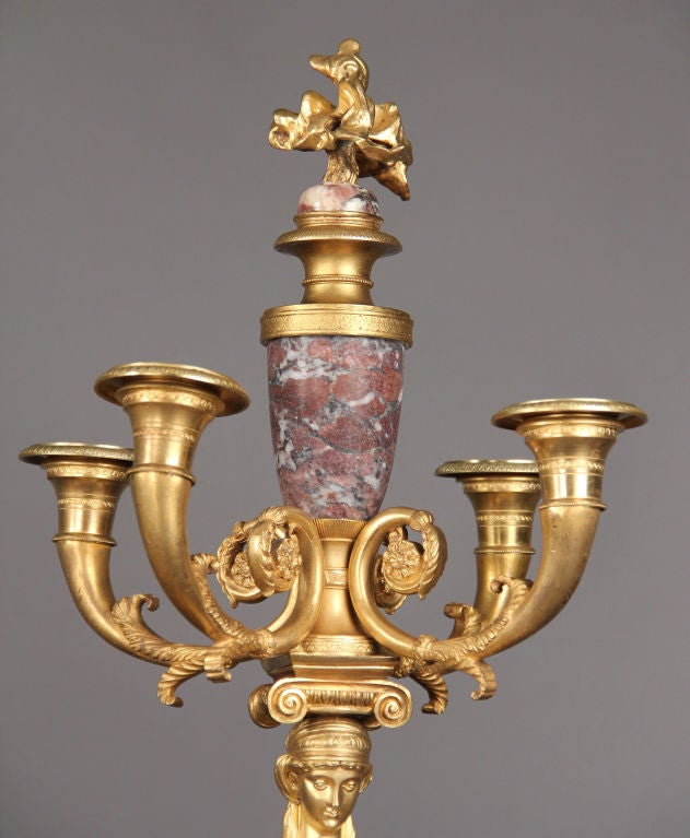 Dreiteilige Empire-Garnitur des 19. Jahrhunderts, Wunderschön (Glas) im Angebot