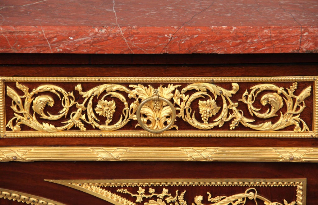 A Fantastic Quality Mid 19th Century Gilt Bronze Mounted Commode By Pretot In Good Condition For Sale In New York, NY