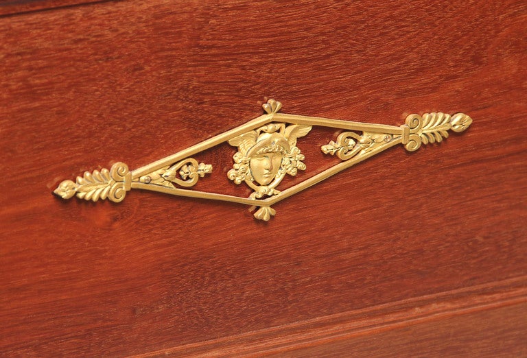 Fine Late 19th Century Gilt Bronze Mounted Empire Style Desk 1