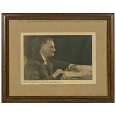 Photograph Signed By Franklin Delano Roosevelt