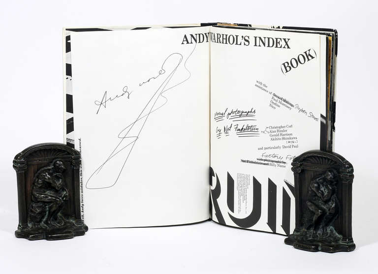 Andy Warhol Index Book, First Edition, Signed Twice In Excellent Condition In New York, NY