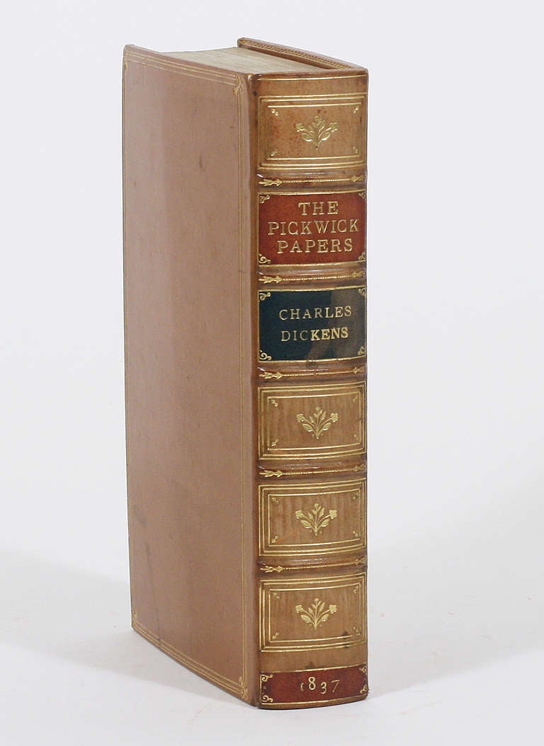 FIRST EDITION in book form of Dickens's first great success; one of his most beloved works; beautifully bound.

First edition, early issue. With additional engraved title (first state with 