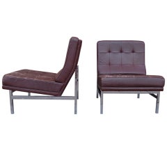 Pair of Florence Knoll Lounge Chairs, c. 1960.