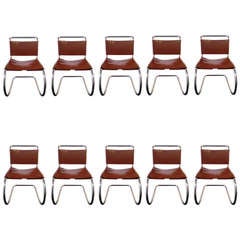 Ludwig Mies van der Rohe MR Chairs, Set of 10, Knoll