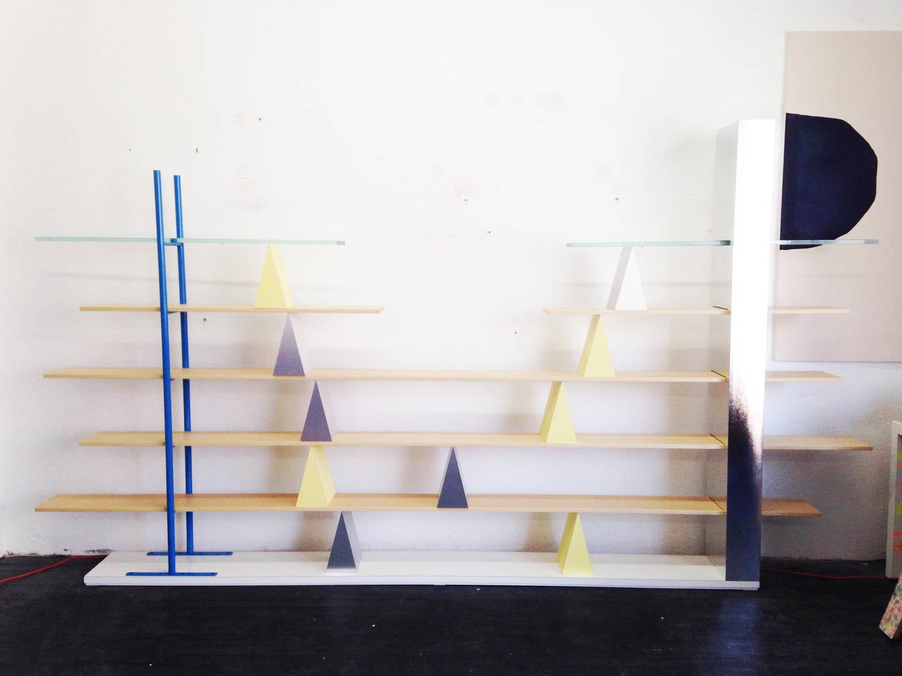 Shelves designed by Andrea Branzi of Memphis Milano in 1981.