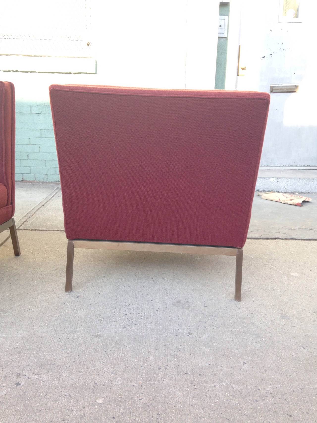 Florence Knoll Lounge Chair Pair, Knoll International, 1958 In Excellent Condition In Brooklyn, NY