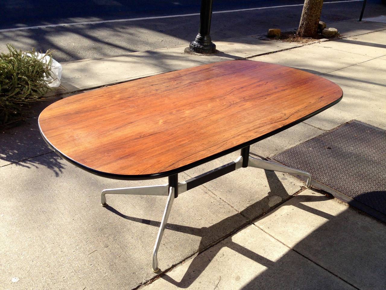 American Charles & Ray Eames Segmented Base Rosewood Table by Herman Miller, 1964