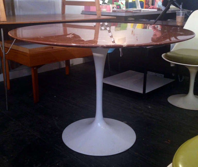 Eero Saarinen 42" Marble Tulip Dining Table, Knoll c. 1960