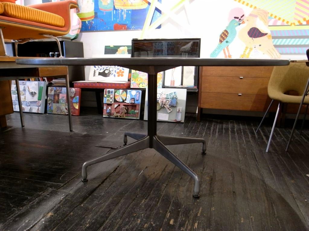 American Eames Segmented Base Oak Table by Herman Miller