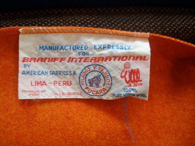 Peruvian Alexander Girard Wool Blanket for Braniff Airlines For Sale