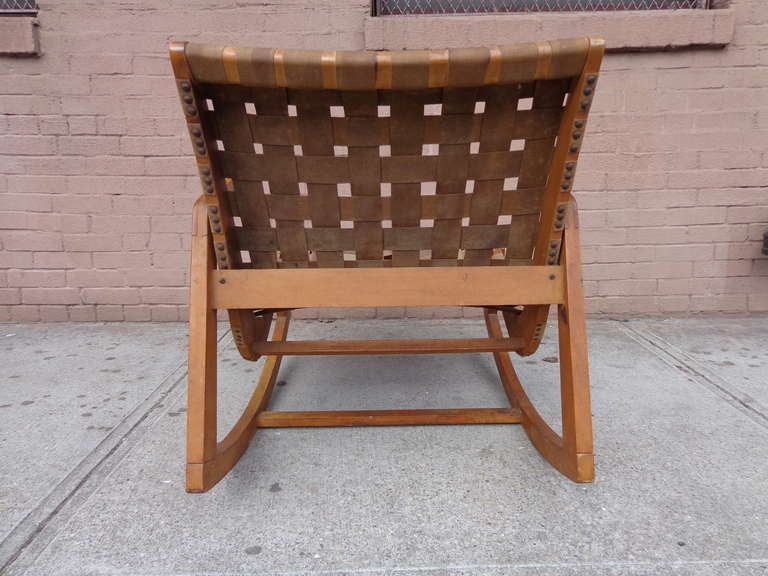 Mid-20th Century Ralph Rapson Rocking Chair for Knoll, c. 1945.