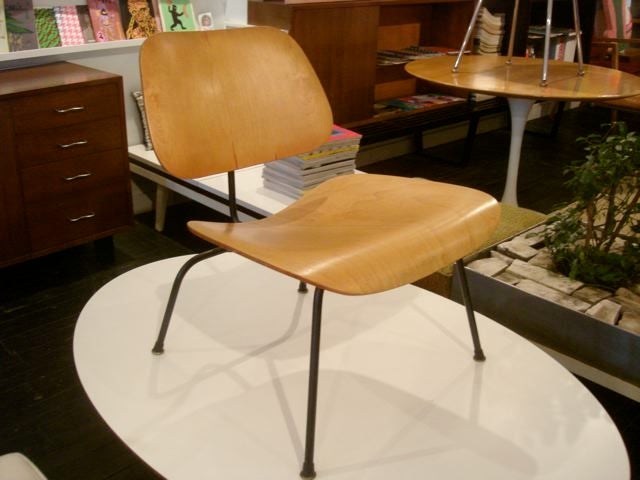 American Red Eames LCM Lounge Chair. Herman Miller 1952