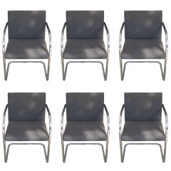 Mies Van Der Rohe BRNO chairs. Set of 6 Knoll 1960