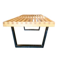 George Nelson Pair 56" Slat Bench. Herman Miller 1948