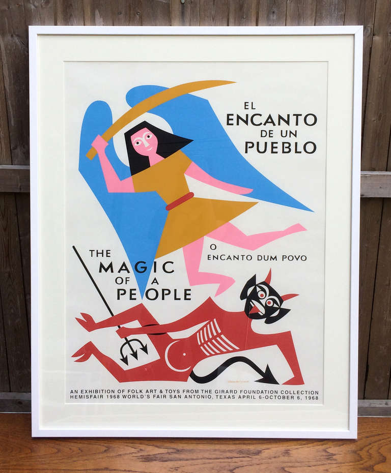 A seldom seen poster by Alexander Girard for HemisFair, the World's Fair held in San Antonio, Texas. 