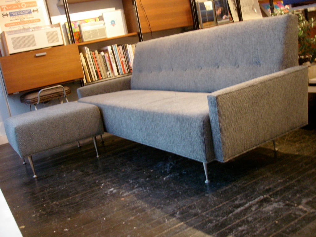 George Nelson Thin Edge sofa and ottoman. Herman Miller 1955.