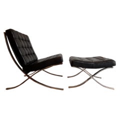Mies Van Der Rohe Barcelona Chair and Ottoman for Knoll Mies Van Der Rohe Barcelona Chair and Ottoman for Knoll