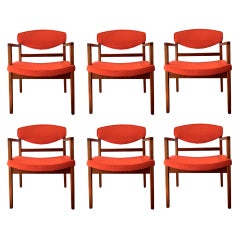 Set of 6 Nelson for Herman Miller dining chairs w Girard fabric
