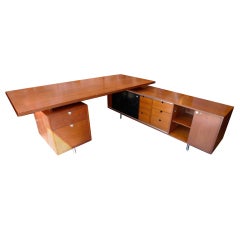 George Nelson for Herman Miller Executive Desk and Return