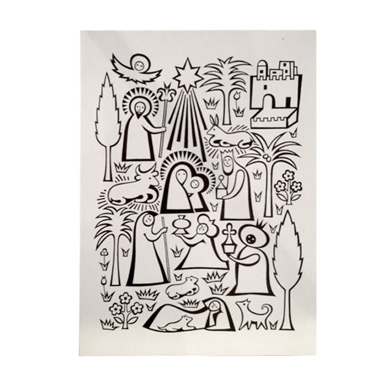 Alexander Girard Oversized Nativity Greeting card for Hallmark.